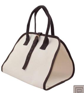 monogrammed firewood tote