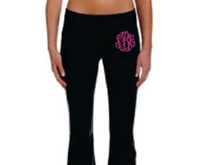 Monogrammed Yoga Pants