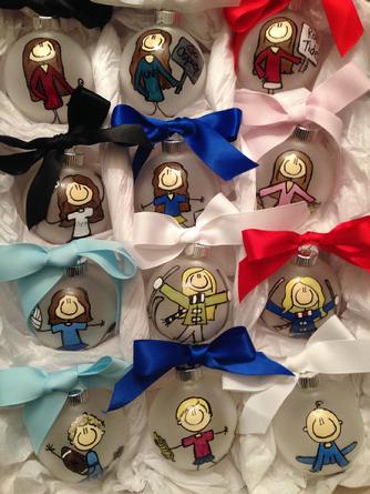 Grandchildren ornaments make a perfect gift.