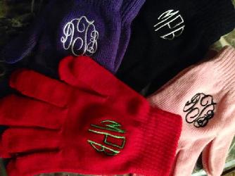 Monogrammed Stretch Gloves