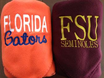 College throw, monogrammed, environmentally friendly