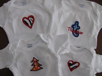 Onsie, personalized or monogramed.